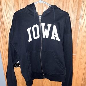 Mens Iowa Hawkeyes Zip Up Hoodie L